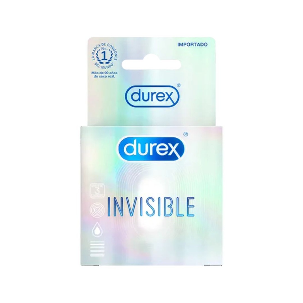 CONDONES DUREX INVISIBLE 3 UNIDADES