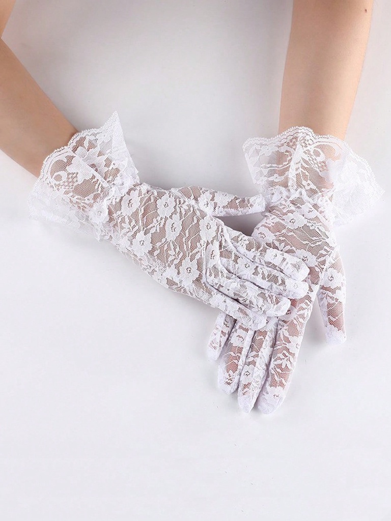 GUANTES CORTOS BRIDGERTON BLANCOS