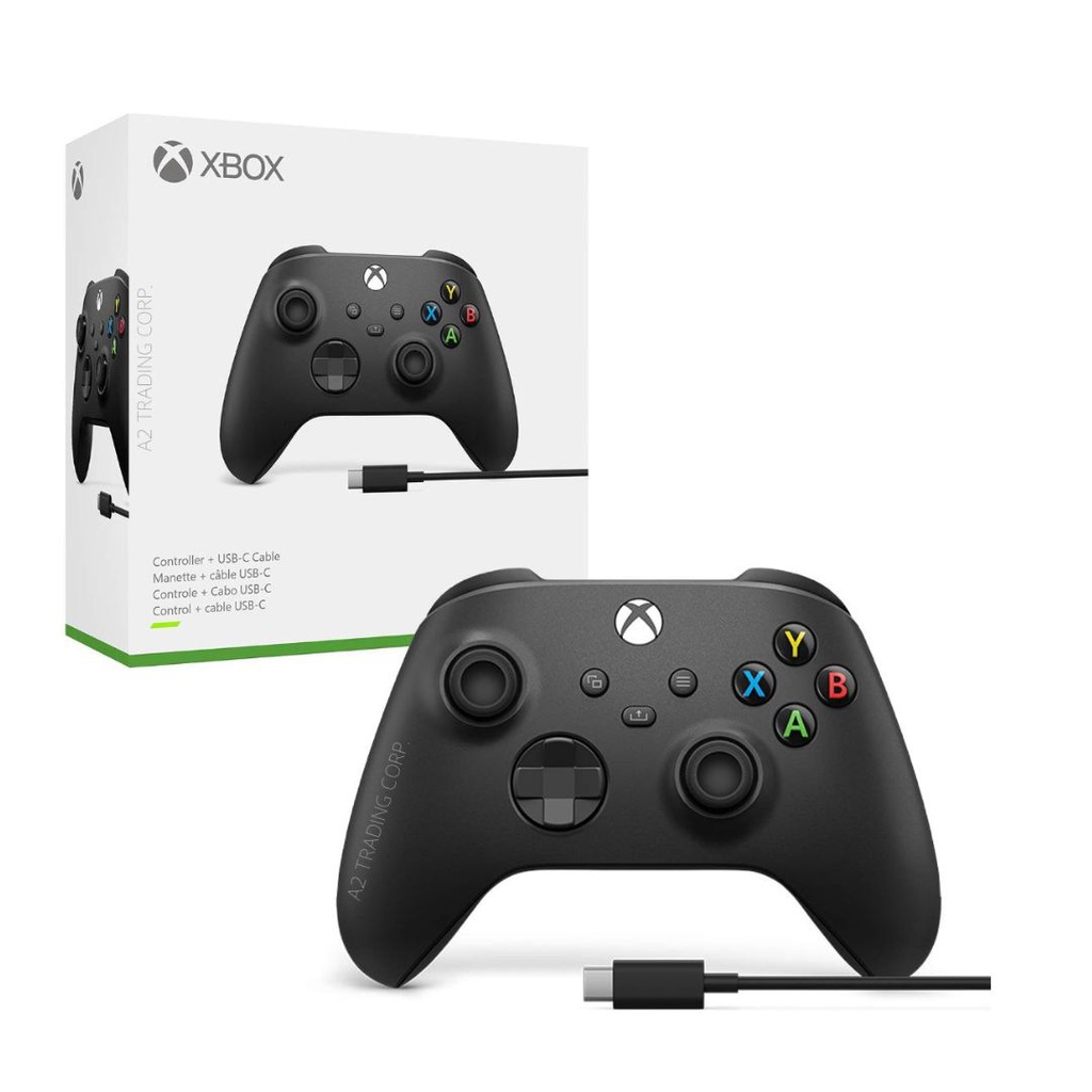CONTROL INALÁMBRICO + CABLE USB-C XBOX NEGRO 1V8-00016