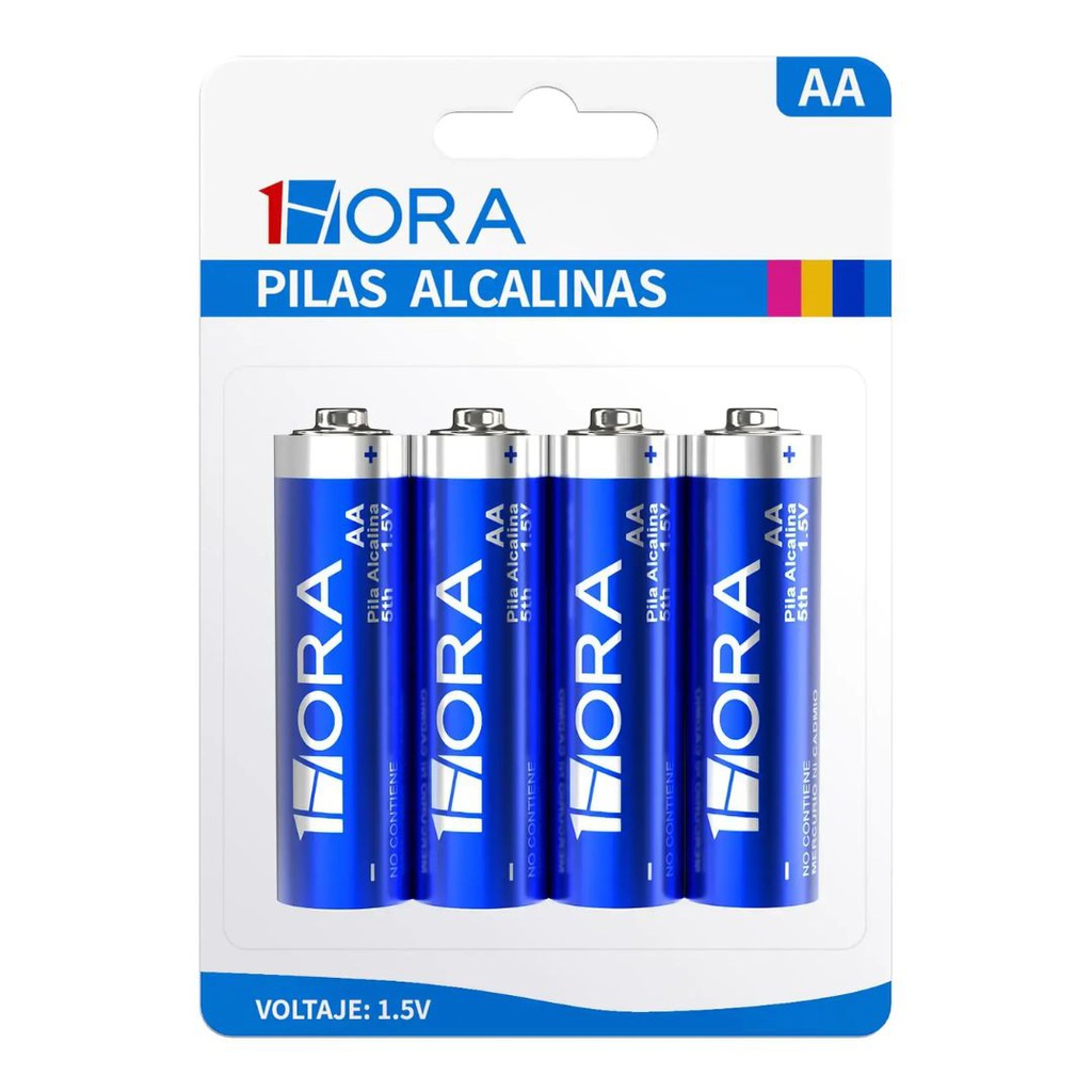BATERÍAS ALCALINAS 1HORA AA 1.5V