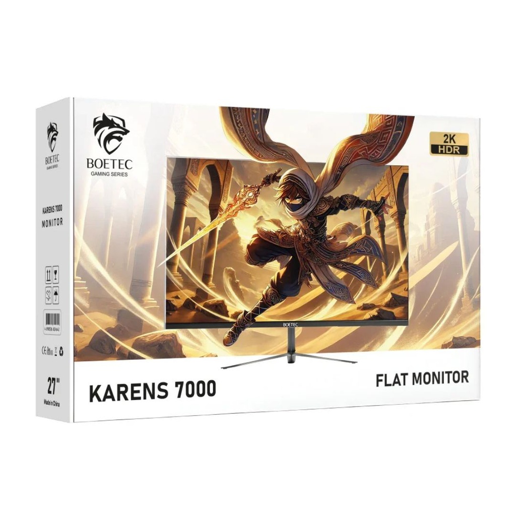 MONITOR BOETEC KARENS 7000 27" 2K QHD 300Hz HDR HDMI + DP
