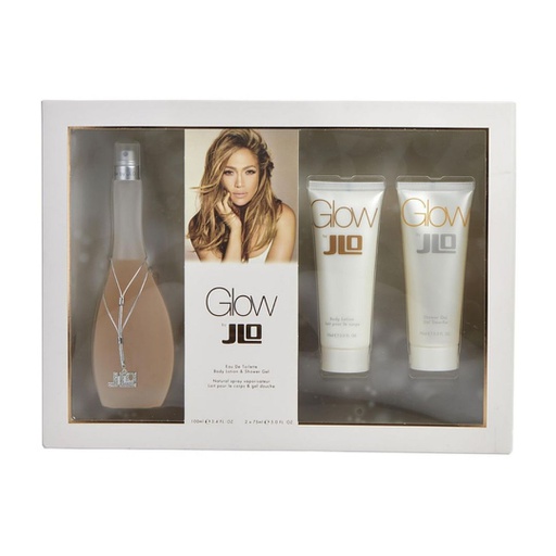 ESTUCHE DE PERFUME JENNIFER LOPEZ SET GLOW 3 PIEZAS 100ML